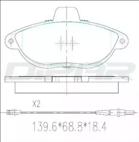 Комплект тормозных колодок DITAS DFB2932