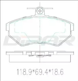 Комплект тормозных колодок DITAS DFB3032