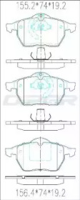 Комплект тормозных колодок DITAS DFB3042