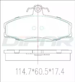 Комплект тормозных колодок DITAS DFB3060