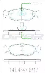 Комплект тормозных колодок DITAS DFB3144