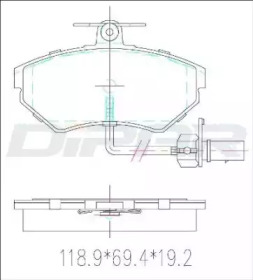 Комплект тормозных колодок DITAS DFB3232