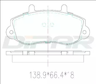 Комплект тормозных колодок DITAS DFB3260