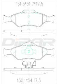 Комплект тормозных колодок DITAS DFB3336