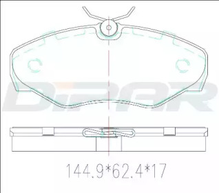 Комплект тормозных колодок DITAS DFB3456