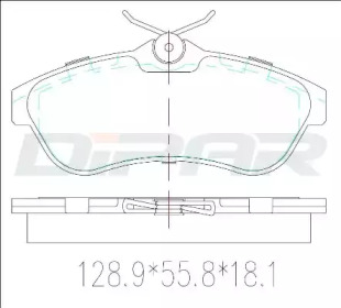 Комплект тормозных колодок DITAS DFB3492