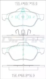 Комплект тормозных колодок DITAS DFB3580