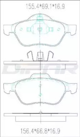 Комплект тормозных колодок DITAS DFB3874