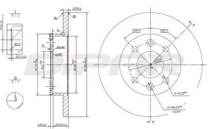 Тормозной диск DITAS DFD1003