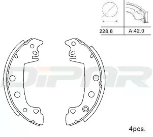 Комлект тормозных накладок DITAS DPB1001