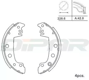 Комлект тормозных накладок DITAS DPB1002