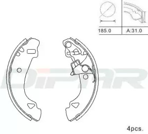 Комлект тормозных накладок DITAS DPB1004