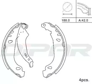 Комлект тормозных накладок DITAS DPB1019