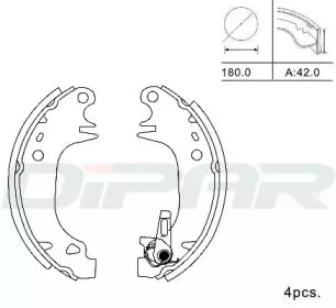 Комлект тормозных накладок DITAS DPB1020