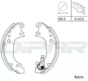 Комлект тормозных накладок DITAS DPB1021
