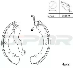 Комлект тормозных накладок DITAS DPB1023