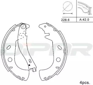 Комлект тормозных накладок DITAS DPB1028