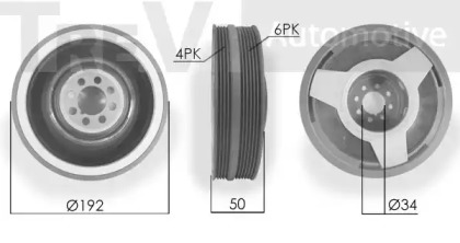 Ременный шкив TREVI AUTOMOTIVE PC1026