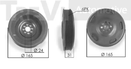 Ременный шкив TREVI AUTOMOTIVE PC1232