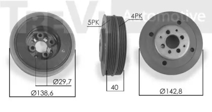 Ременный шкив TREVI AUTOMOTIVE PC1013