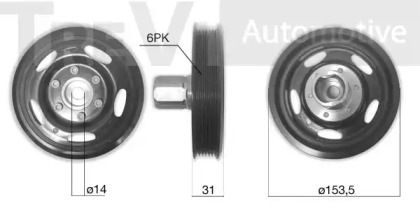 Ременный шкив TREVI AUTOMOTIVE PC1257