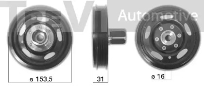 Ременный шкив TREVI AUTOMOTIVE PC1261