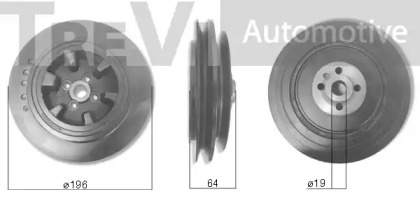 Ременный шкив TREVI AUTOMOTIVE PC1282