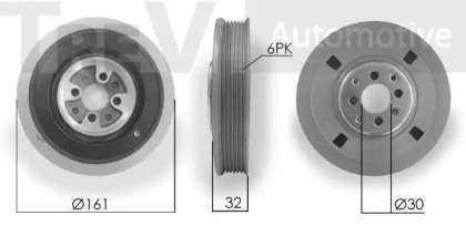 Ременный шкив TREVI AUTOMOTIVE PC1045