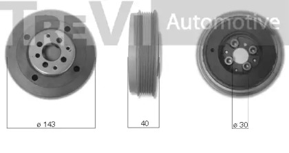 Ременный шкив TREVI AUTOMOTIVE PC1089