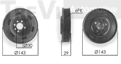 Ременный шкив TREVI AUTOMOTIVE PC1175