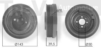 Ременный шкив TREVI AUTOMOTIVE PC1066