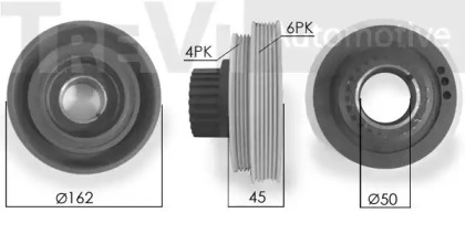 Ременный шкив TREVI AUTOMOTIVE PC1202