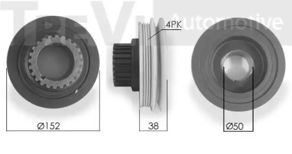 Ременный шкив TREVI AUTOMOTIVE PC1203
