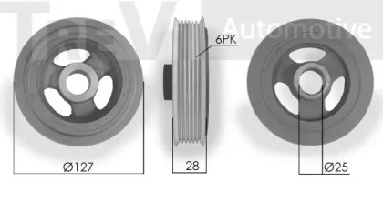 Ременный шкив TREVI AUTOMOTIVE PC1204