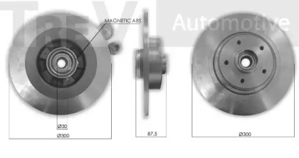 Комплект подшипника TREVI AUTOMOTIVE WB2291