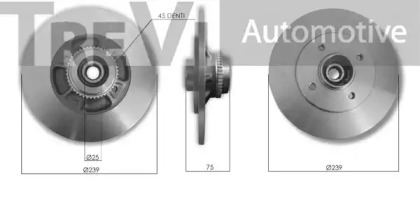 Комплект подшипника ступицы колеса TREVI AUTOMOTIVE WB2293