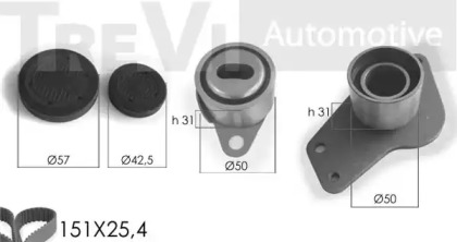 Ременный комплект TREVI AUTOMOTIVE KD1017