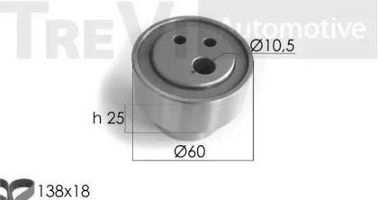 Комплект ремня ГРМ TREVI AUTOMOTIVE KD1060