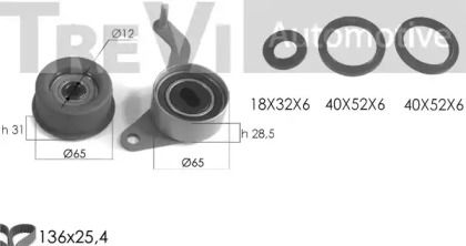 Комплект ремня ГРМ TREVI AUTOMOTIVE KD1076S