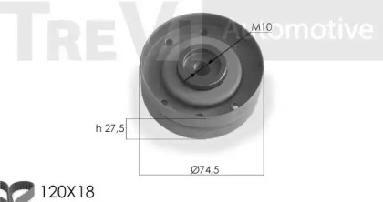 Комплект ремня ГРМ TREVI AUTOMOTIVE KD1102