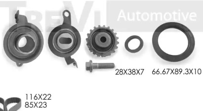 Комплект ремня ГРМ TREVI AUTOMOTIVE KD1124S