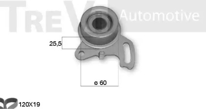 Комплект ремня ГРМ TREVI AUTOMOTIVE KD1151