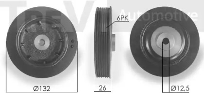 Ременный шкив TREVI AUTOMOTIVE PC1003