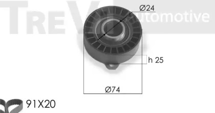 Ременный комплект TREVI AUTOMOTIVE KD1162