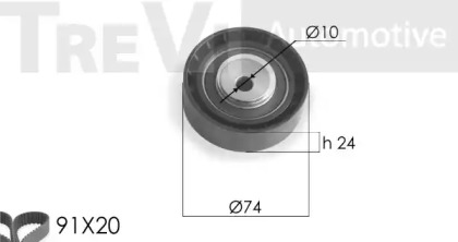 Ременный комплект TREVI AUTOMOTIVE KD1163