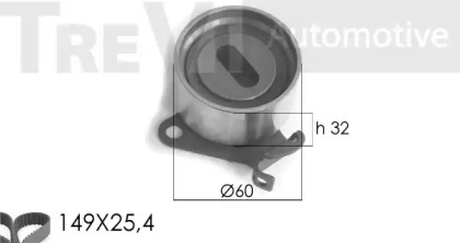 Комплект ремня ГРМ TREVI AUTOMOTIVE KD1165