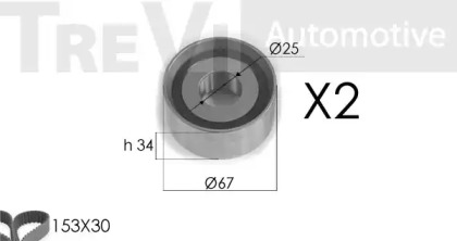 Ременный комплект TREVI AUTOMOTIVE KD1218