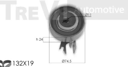 Комплект ремня ГРМ TREVI AUTOMOTIVE KD1292