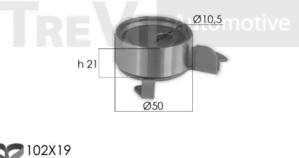 Комплект ремня ГРМ TREVI AUTOMOTIVE KD1356