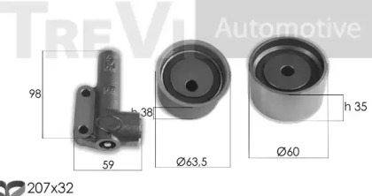 Комплект ремня ГРМ TREVI AUTOMOTIVE KD1369